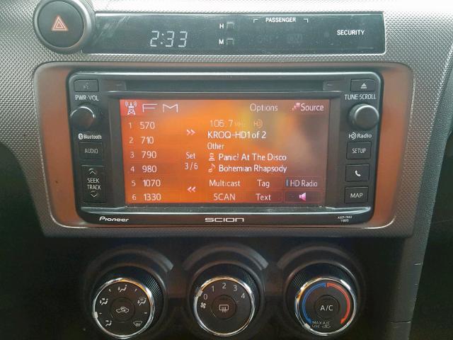 JTKJF5C79E3067445 - 2014 TOYOTA SCION TC GRAY photo 9