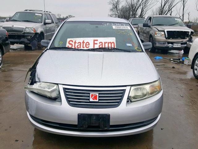 1G8AJ52F55Z118350 - 2005 SATURN ION LEVEL SILVER photo 9