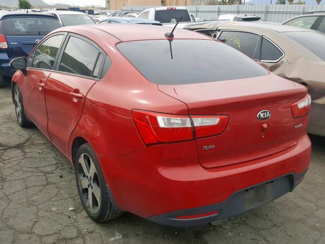 KNADN4A35D6201556 - 2013 KIA RIO EX RED photo 3