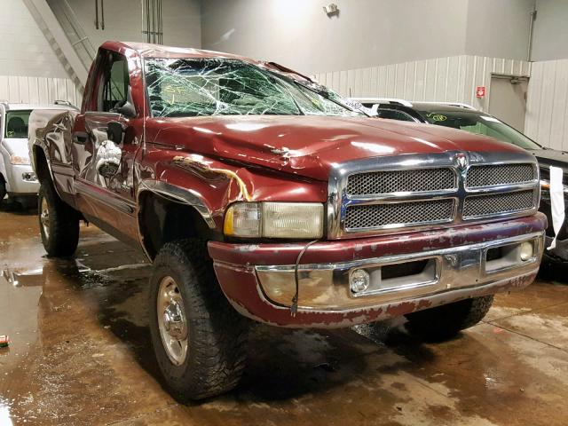 3B7KF26602M225078 - 2002 DODGE RAM 2500 BURGUNDY photo 1