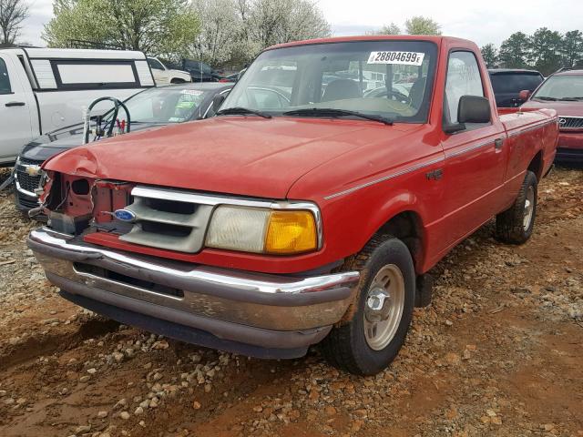 1FTCR10U5VUC51091 - 1997 FORD RANGER RED photo 2