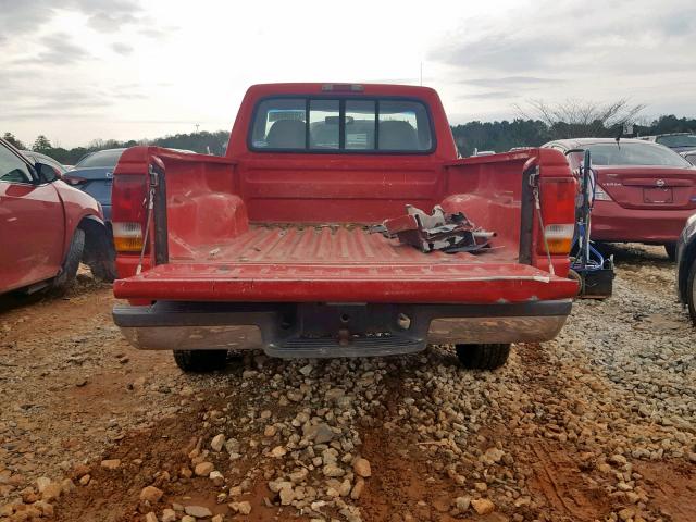 1FTCR10U5VUC51091 - 1997 FORD RANGER RED photo 6