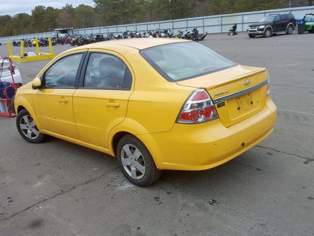 KL1TD5DE8BB128375 - 2011 CHEVROLET AVEO LS YELLOW photo 3