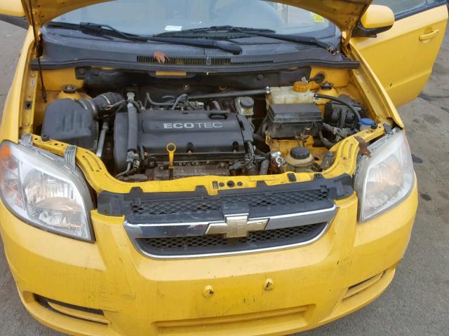 KL1TD5DE8BB128375 - 2011 CHEVROLET AVEO LS YELLOW photo 7