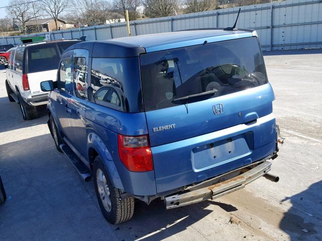 5J6YH18778L013657 - 2008 HONDA ELEMENT EX BLUE photo 3