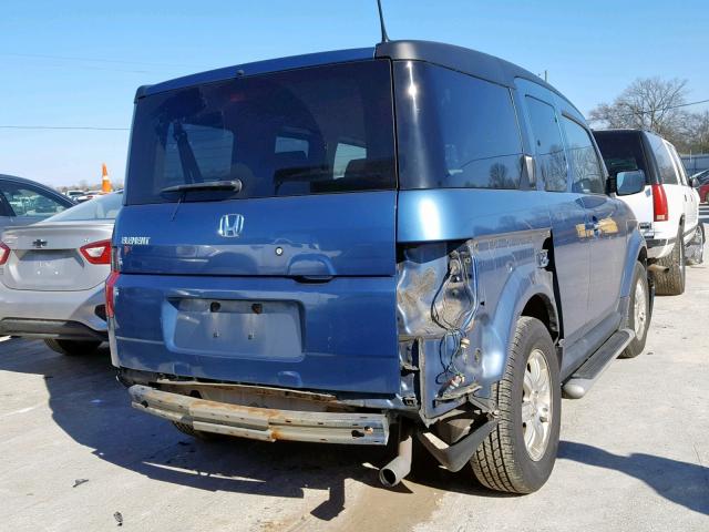 5J6YH18778L013657 - 2008 HONDA ELEMENT EX BLUE photo 4