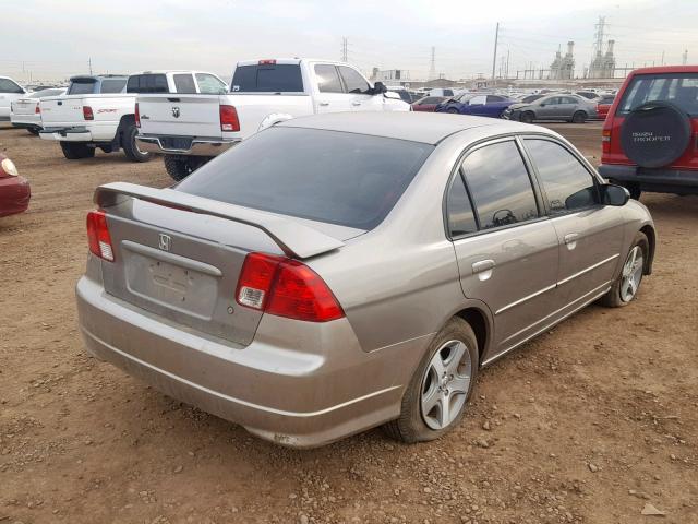 2HGES155X5H624533 - 2005 HONDA CIVIC LX GRAY photo 4