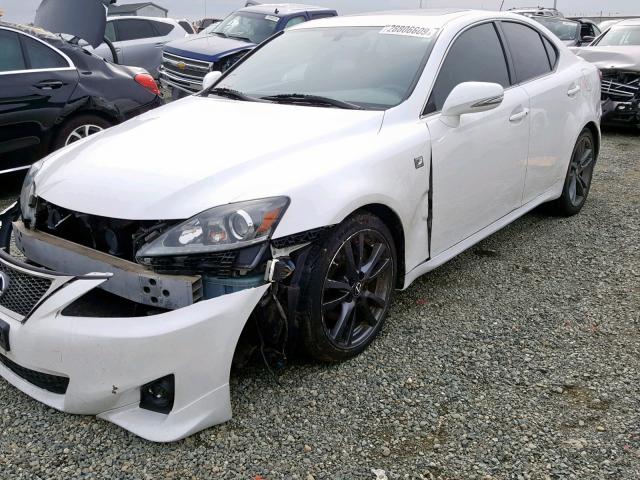 JTHBF5C27C5181475 - 2012 LEXUS IS 250 WHITE photo 2