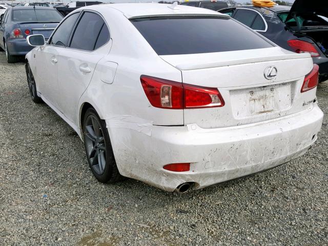 JTHBF5C27C5181475 - 2012 LEXUS IS 250 WHITE photo 3