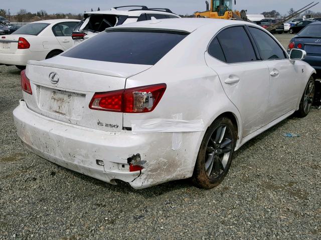 JTHBF5C27C5181475 - 2012 LEXUS IS 250 WHITE photo 4