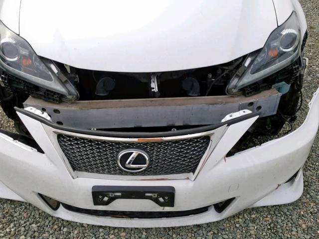 JTHBF5C27C5181475 - 2012 LEXUS IS 250 WHITE photo 9