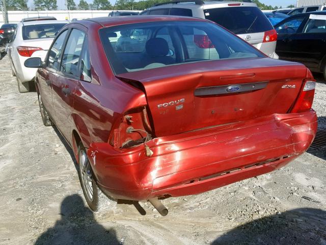 1FAFP34N25W110331 - 2005 FORD FOCUS ZX4 RED photo 3