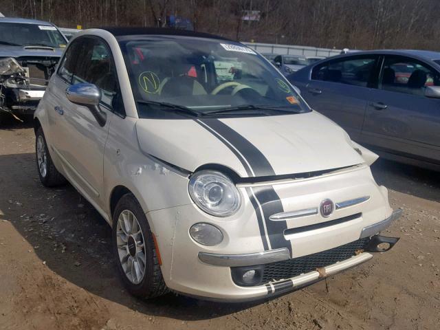 3C3CFFER5CT310209 - 2012 FIAT 500 LOUNGE WHITE photo 1