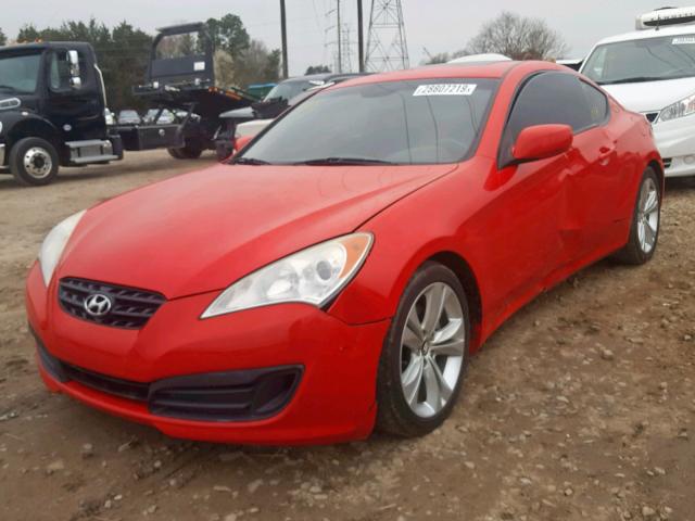 KMHHT6KD8AU005143 - 2010 HYUNDAI GENESIS CO RED photo 2