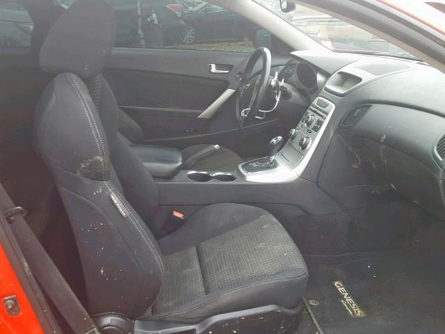 KMHHT6KD8AU005143 - 2010 HYUNDAI GENESIS CO RED photo 5