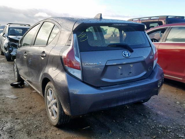 JTDKDTB38F1108911 - 2015 TOYOTA PRIUS C GRAY photo 3