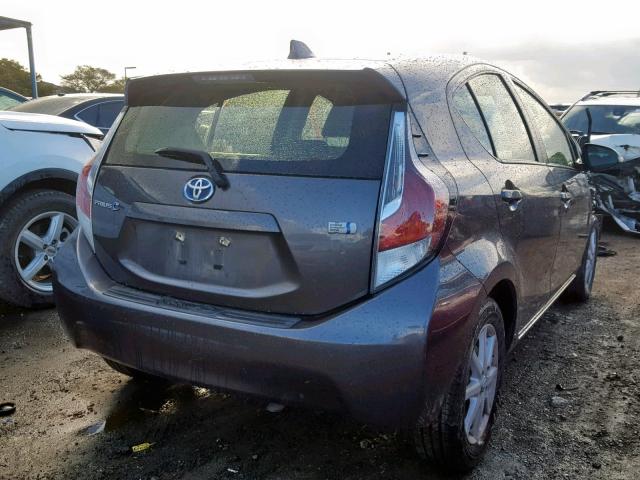 JTDKDTB38F1108911 - 2015 TOYOTA PRIUS C GRAY photo 4