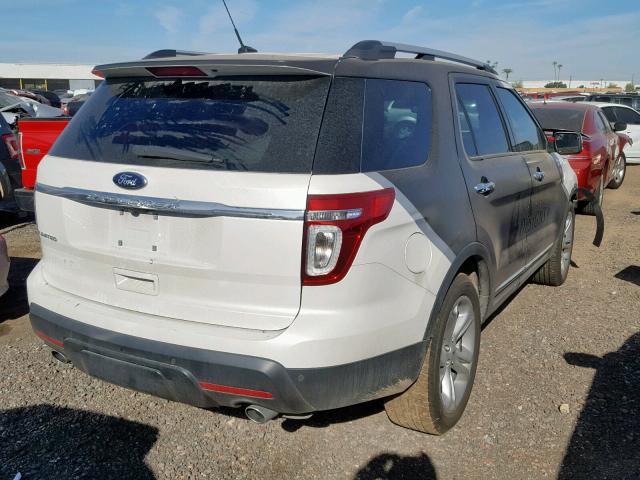 1FM5K7F84FGB31756 - 2015 FORD EXPLORER L WHITE photo 4