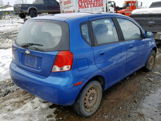 KL1TD66658B076482 - 2008 CHEVROLET AVEO BASE Көк фото 4