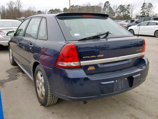 1G1ZU64825F147383 - 2005 CHEVROLET MALIBU MAX 蓝色 照片 3