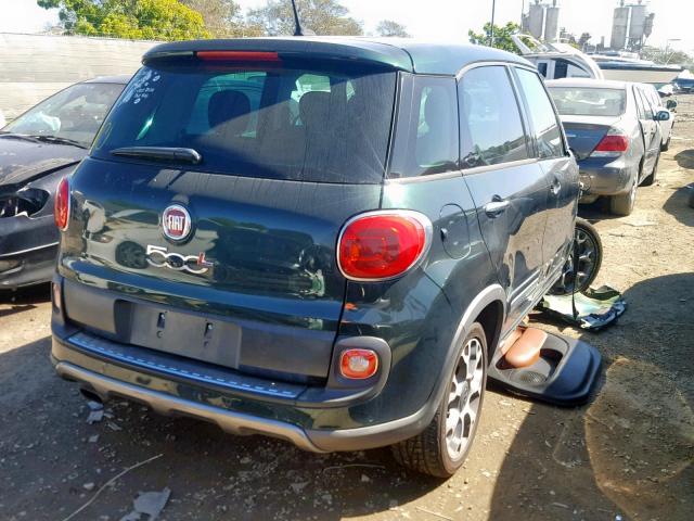 ZFBCFADH8EZ010153 - 2014 FIAT 500L TREKK GREEN photo 4