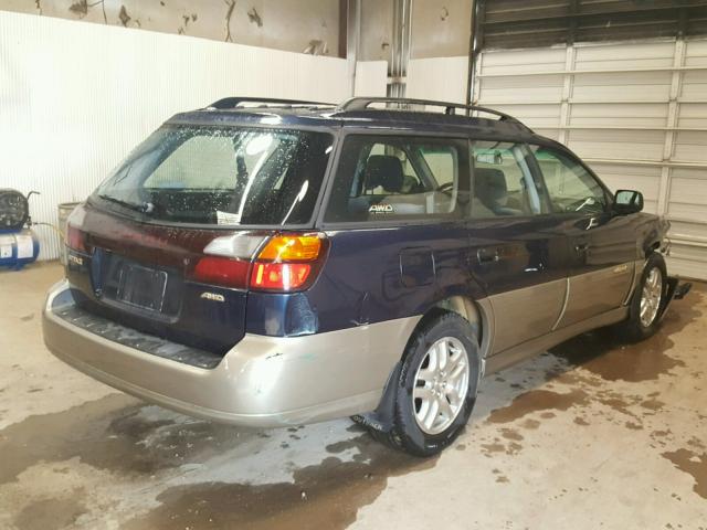 4S3BH675627662150 - 2002 SUBARU LEGACY OUT BLUE photo 4