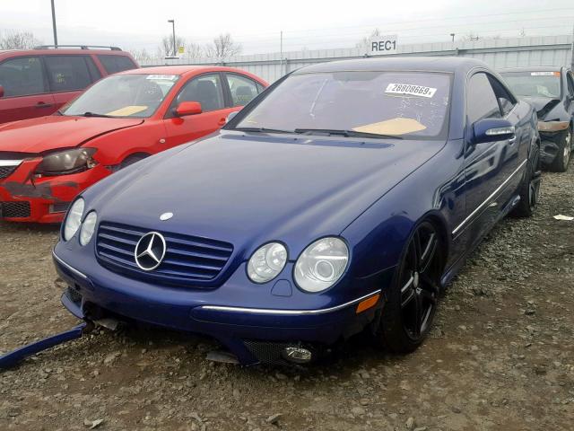 WDBPJ75JX4A041482 - 2004 MERCEDES-BENZ CL 500 BLUE photo 2