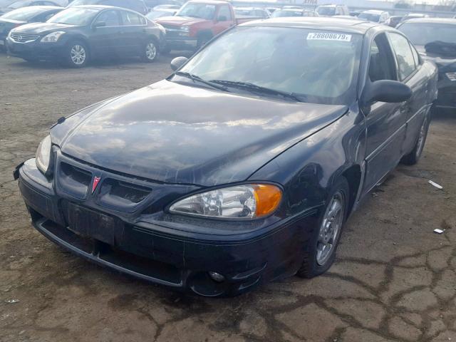 1G2NW52E83C246800 - 2003 PONTIAC GRAND AM G BLACK photo 2