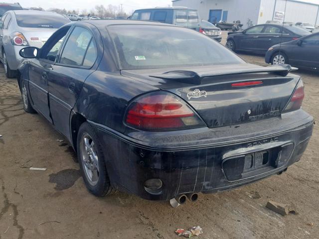 1G2NW52E83C246800 - 2003 PONTIAC GRAND AM G BLACK photo 3