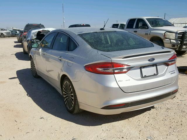 3FA6P0RU8HR359920 - 2017 FORD FUSION TIT SILVER photo 3