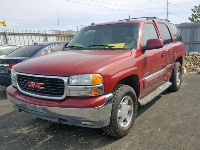 1GKEK13T95R249738 - 2005 GMC YUKON RED photo 2