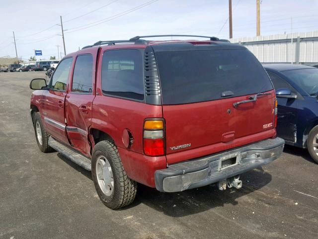 1GKEK13T95R249738 - 2005 GMC YUKON RED photo 3