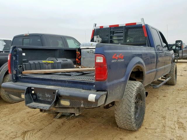 1FTWW31R38EA32642 - 2008 FORD F350 SRW S BLUE photo 4