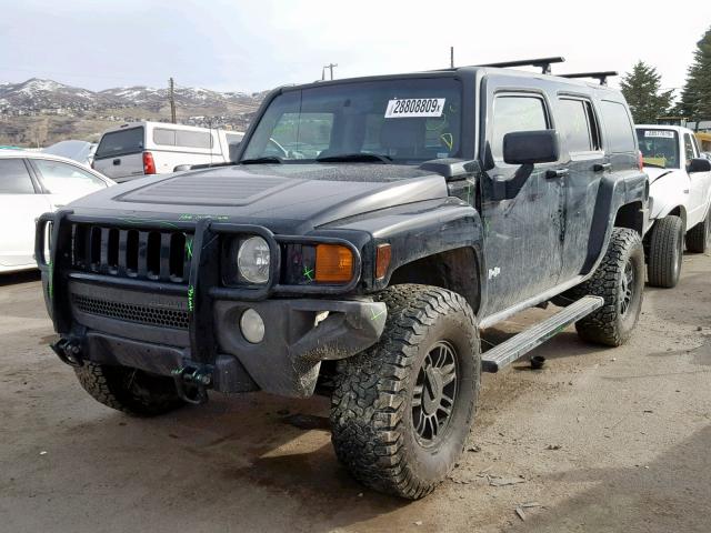 5GTDN13E978232083 - 2007 HUMMER H3 BLACK photo 2