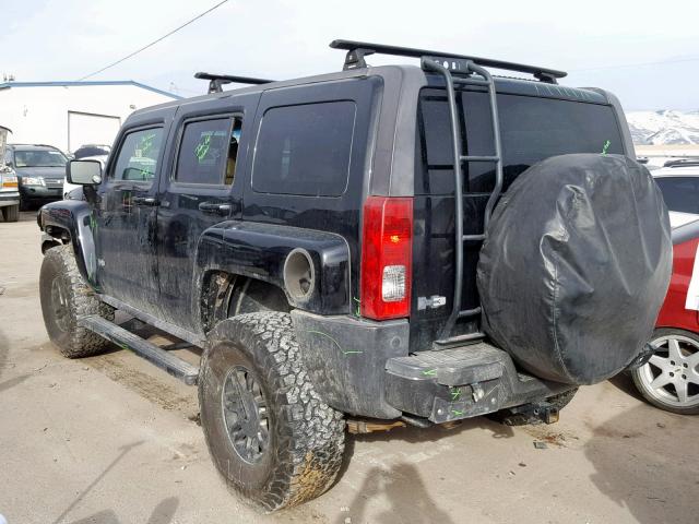 5GTDN13E978232083 - 2007 HUMMER H3 BLACK photo 3