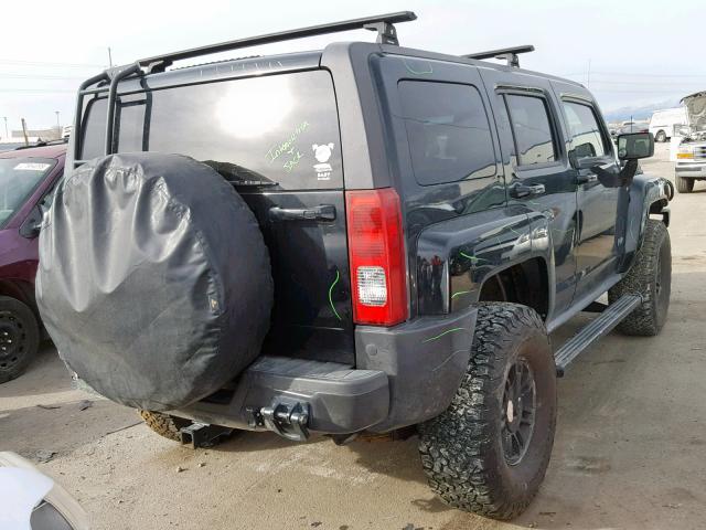 5GTDN13E978232083 - 2007 HUMMER H3 BLACK photo 4