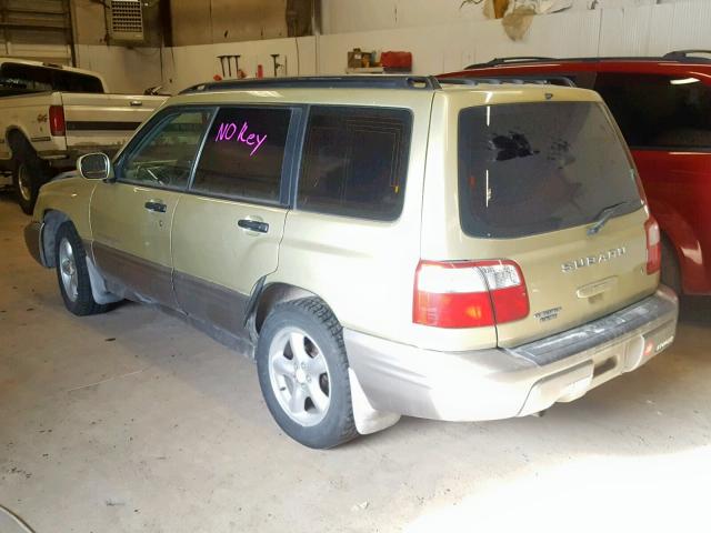 JF1SF65582G715025 - 2002 SUBARU FORESTER S ოქროსფერი ფოტო 3