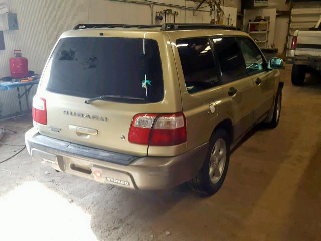 JF1SF65582G715025 - 2002 SUBARU FORESTER S ოქროსფერი ფოტო 4