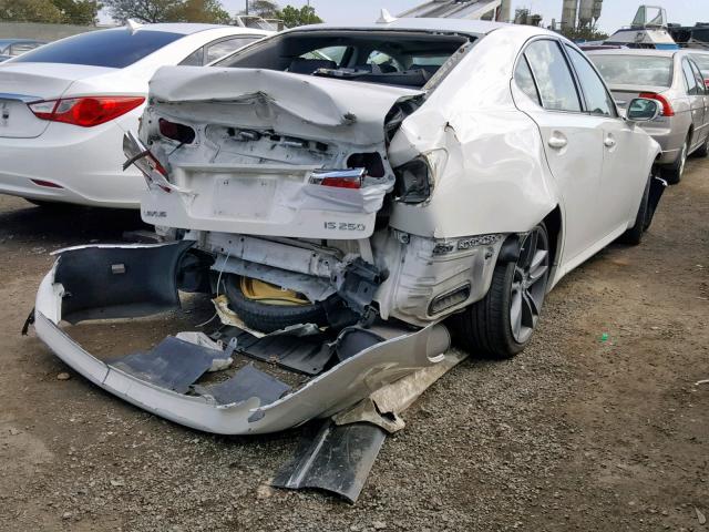 JTHBK262695090955 - 2009 LEXUS IS 250 WHITE photo 4