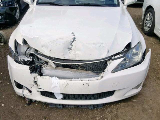 JTHBK262695090955 - 2009 LEXUS IS 250 WHITE photo 7