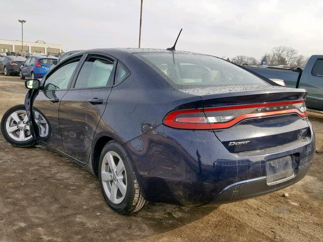 1C3CDFBB7GD667674 - 2016 DODGE DART SXT BLUE photo 3