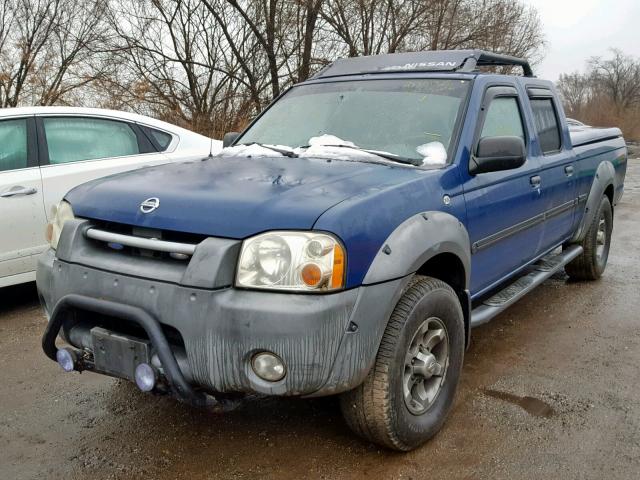 1N6ED29Y02C311229 - 2002 NISSAN FRONTIER C BLUE photo 2