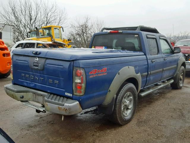 1N6ED29Y02C311229 - 2002 NISSAN FRONTIER C BLUE photo 4