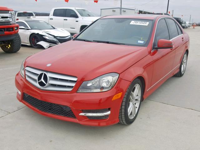 WDDGF4HB9DR285041 - 2013 MERCEDES-BENZ C 250 RED photo 2