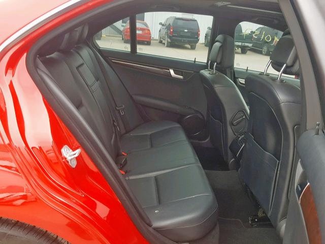 WDDGF4HB9DR285041 - 2013 MERCEDES-BENZ C 250 RED photo 6