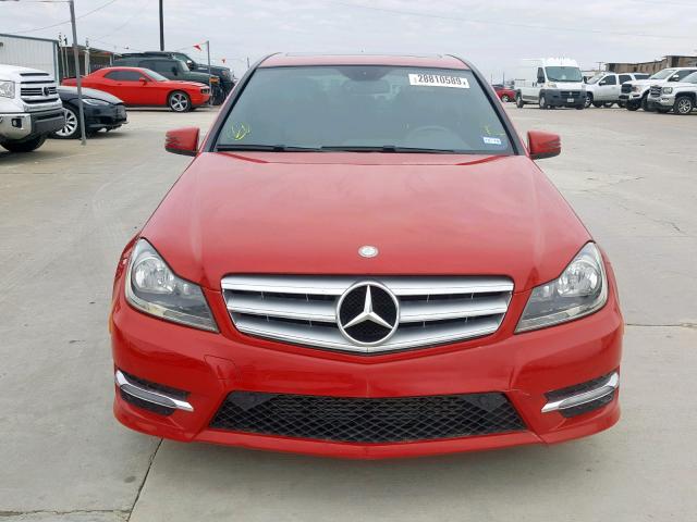 WDDGF4HB9DR285041 - 2013 MERCEDES-BENZ C 250 RED photo 9