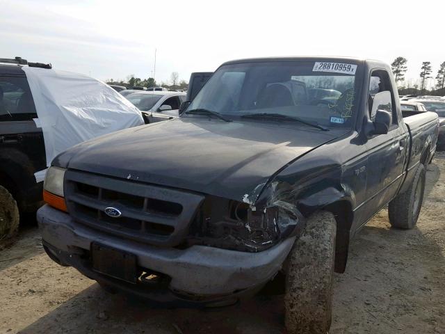 1FTYR10V9YPA36122 - 2000 FORD RANGER BLACK photo 2