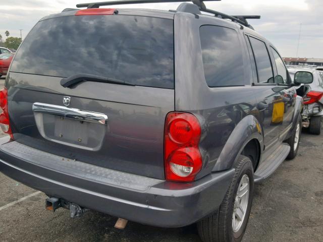 1D4HB58D14F121031 - 2004 DODGE DURANGO LI GRAY photo 4