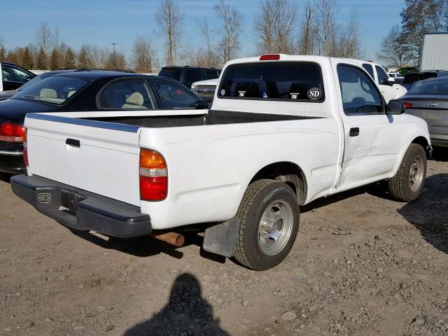 5TENL42N62Z060669 - 2002 TOYOTA TACOMA WHITE photo 4