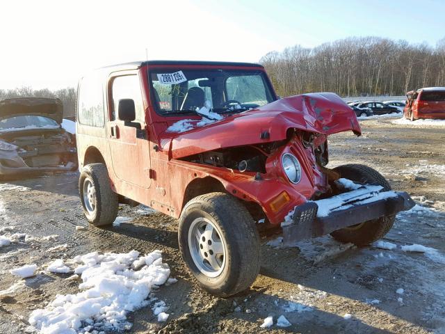 1J4FA29P0YP737277 - 2000 JEEP WRANGLER / RED photo 1